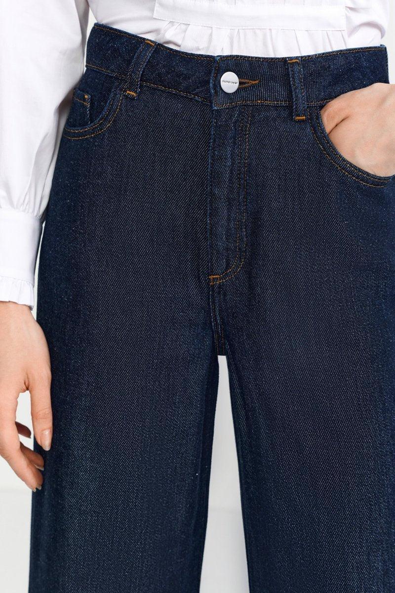 Dunkelblaue Flared Jeans-Rich & Royal