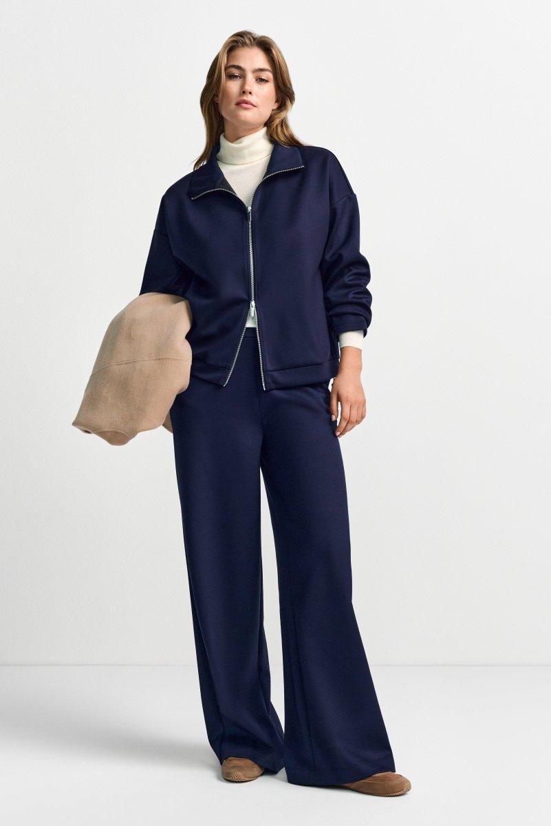 Sweatjacke mit Stehkragen-Rich & Royal