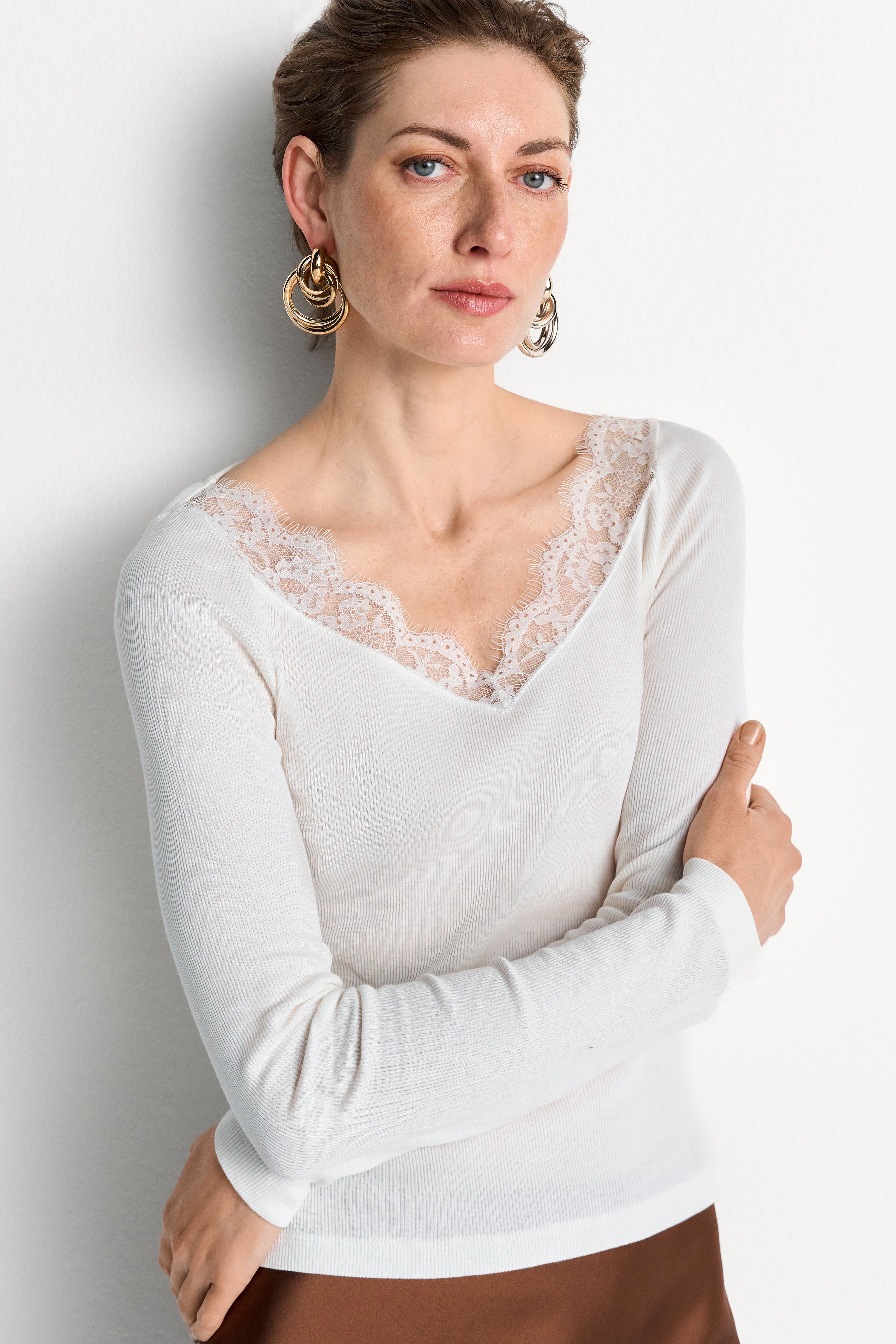 Longsleeve mit Spitze-Rich & Royal