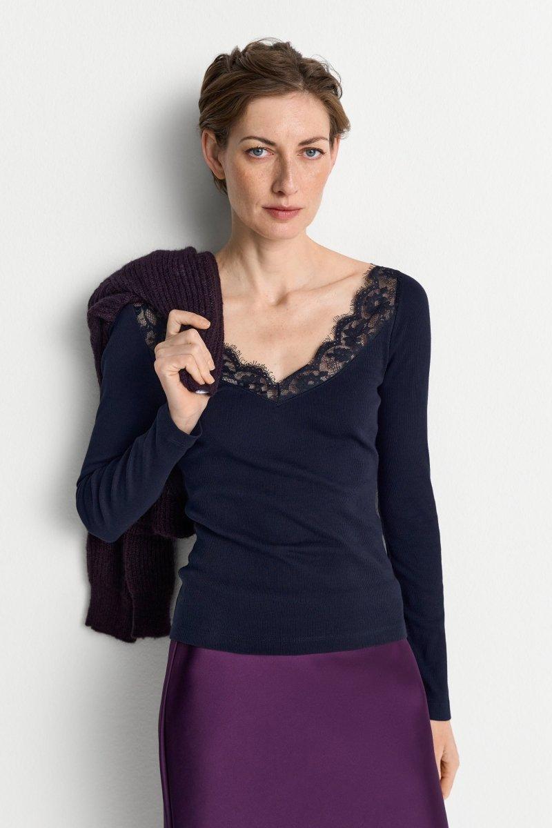 Longsleeve mit Spitze-Rich & Royal