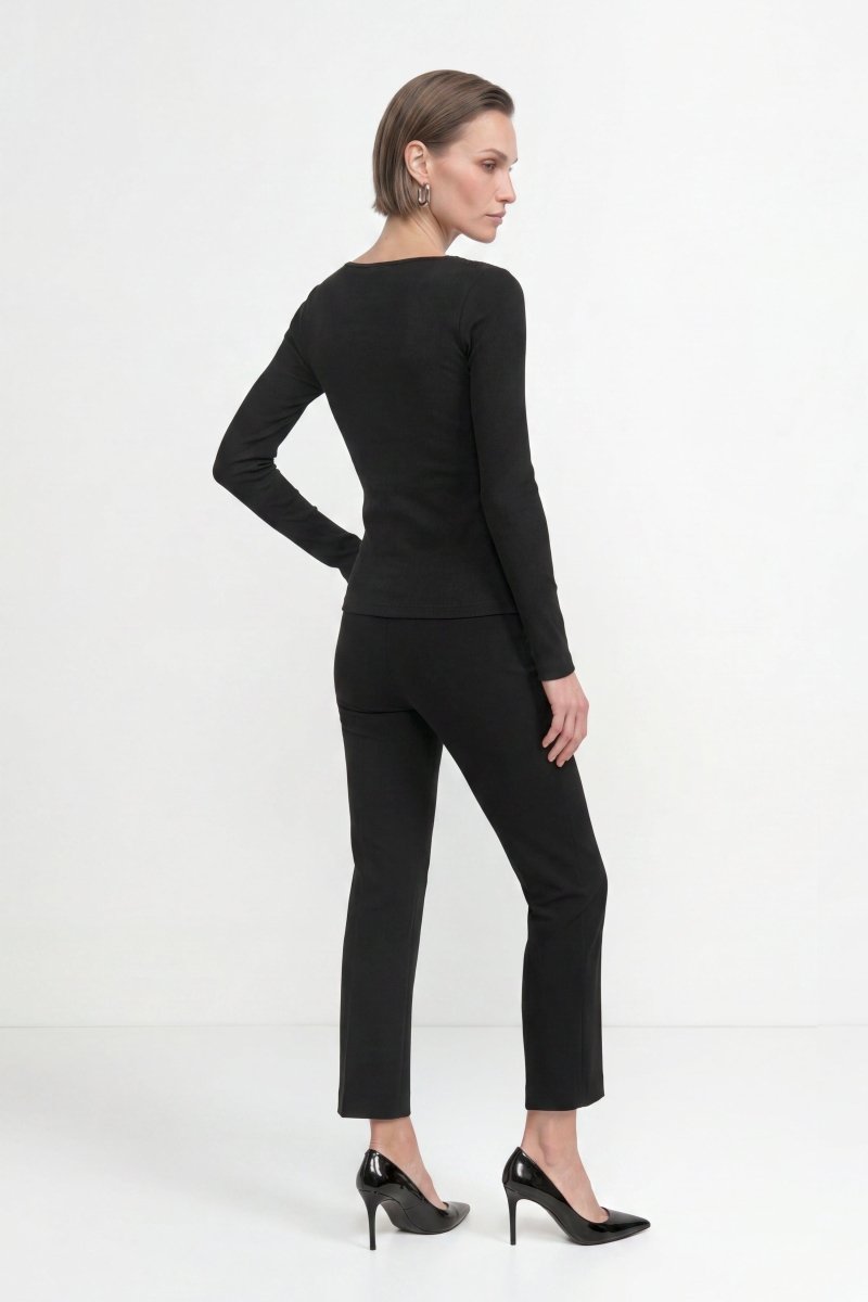 Baumwoll-Longsleeve mit Spitzenbesatz-Rich & Royal