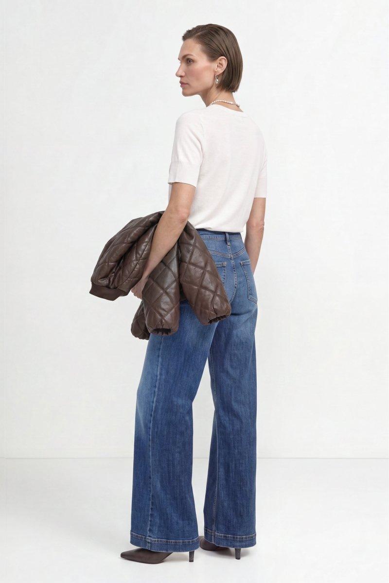Wide Leg Denim mit hoher Taille-Rich & Royal