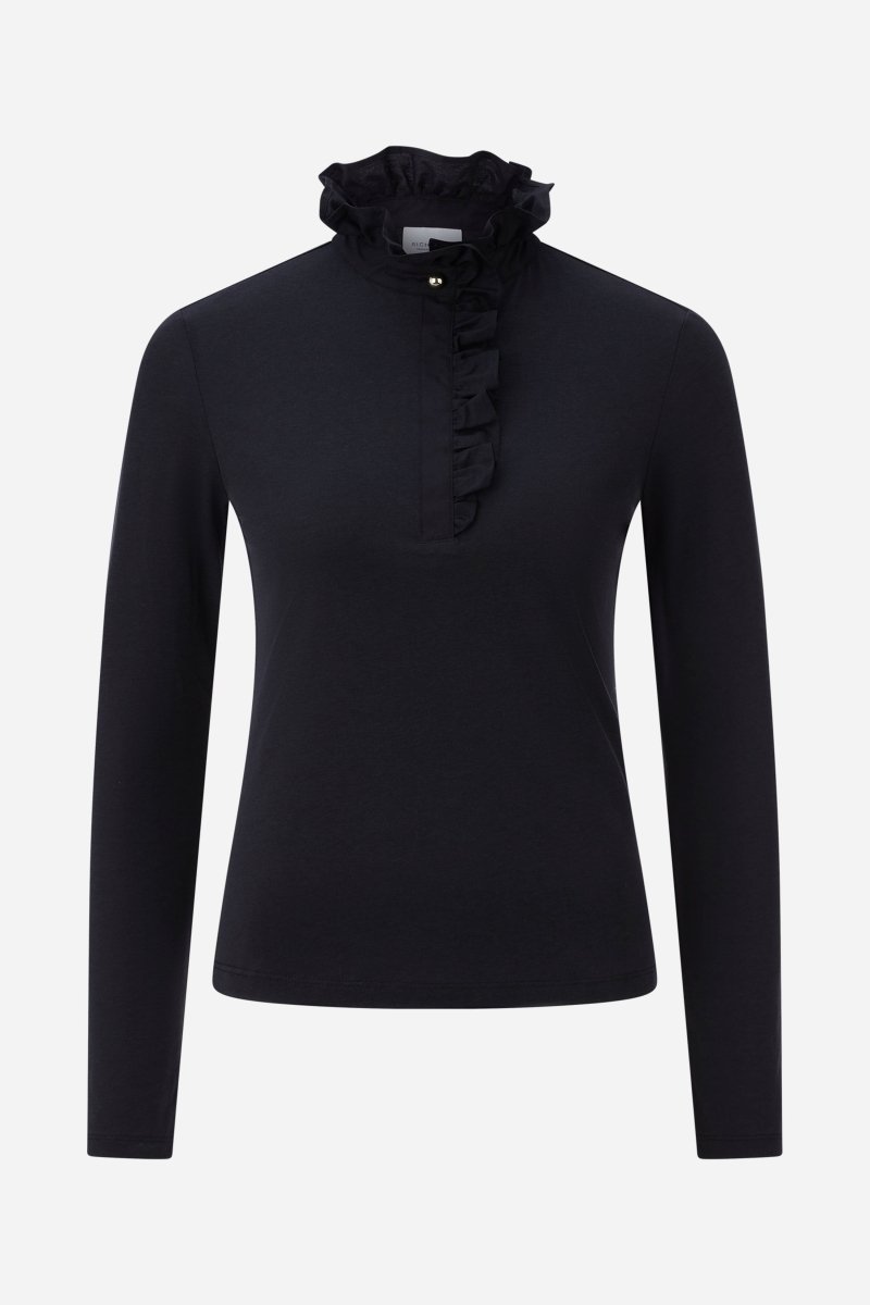 Longsleeve mit Rüschenkragen-Rich & Royal
