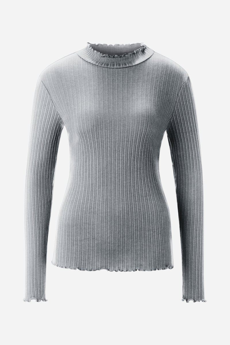 Longsleeve mit Rüschensaum-Rich & Royal