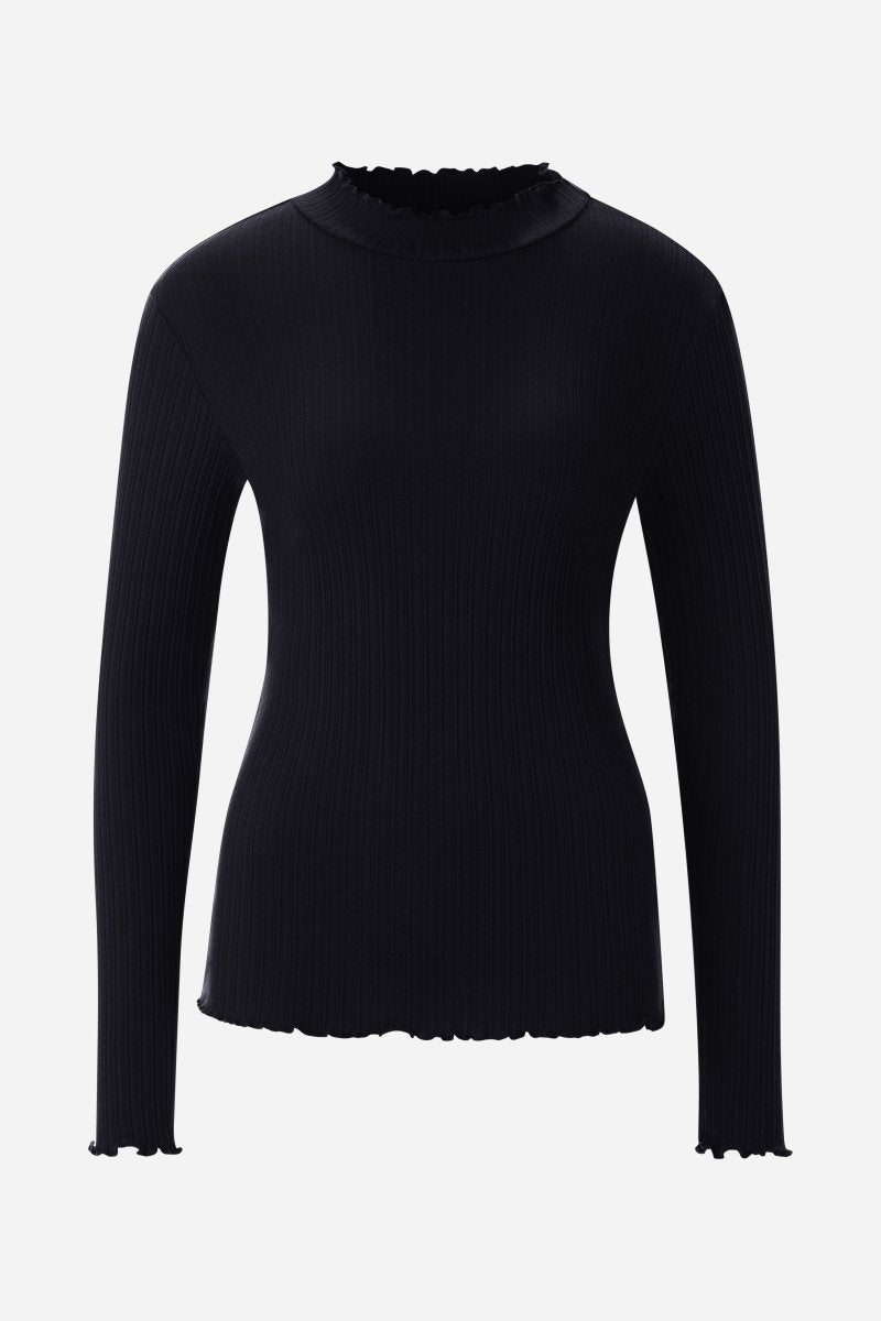 Longsleeve mit Rüschensaum-Rich & Royal
