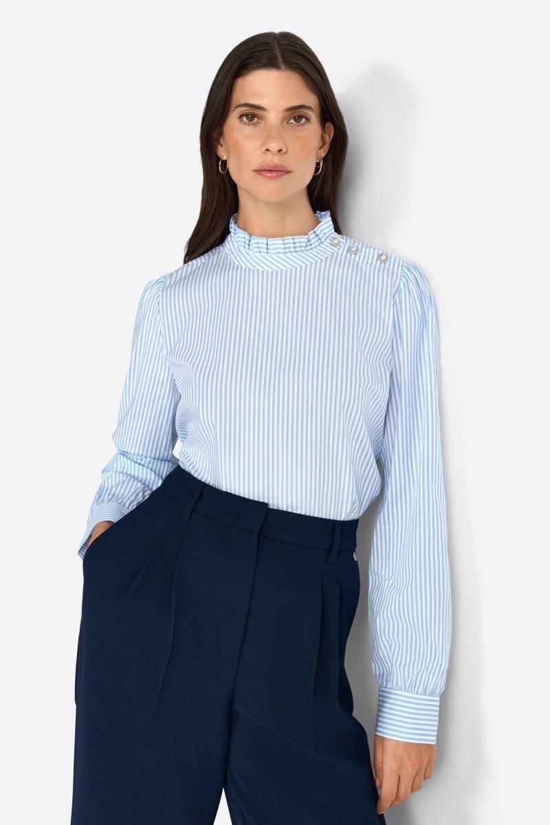 Gestreifte Bluse in Hellblau-Rich & Royal