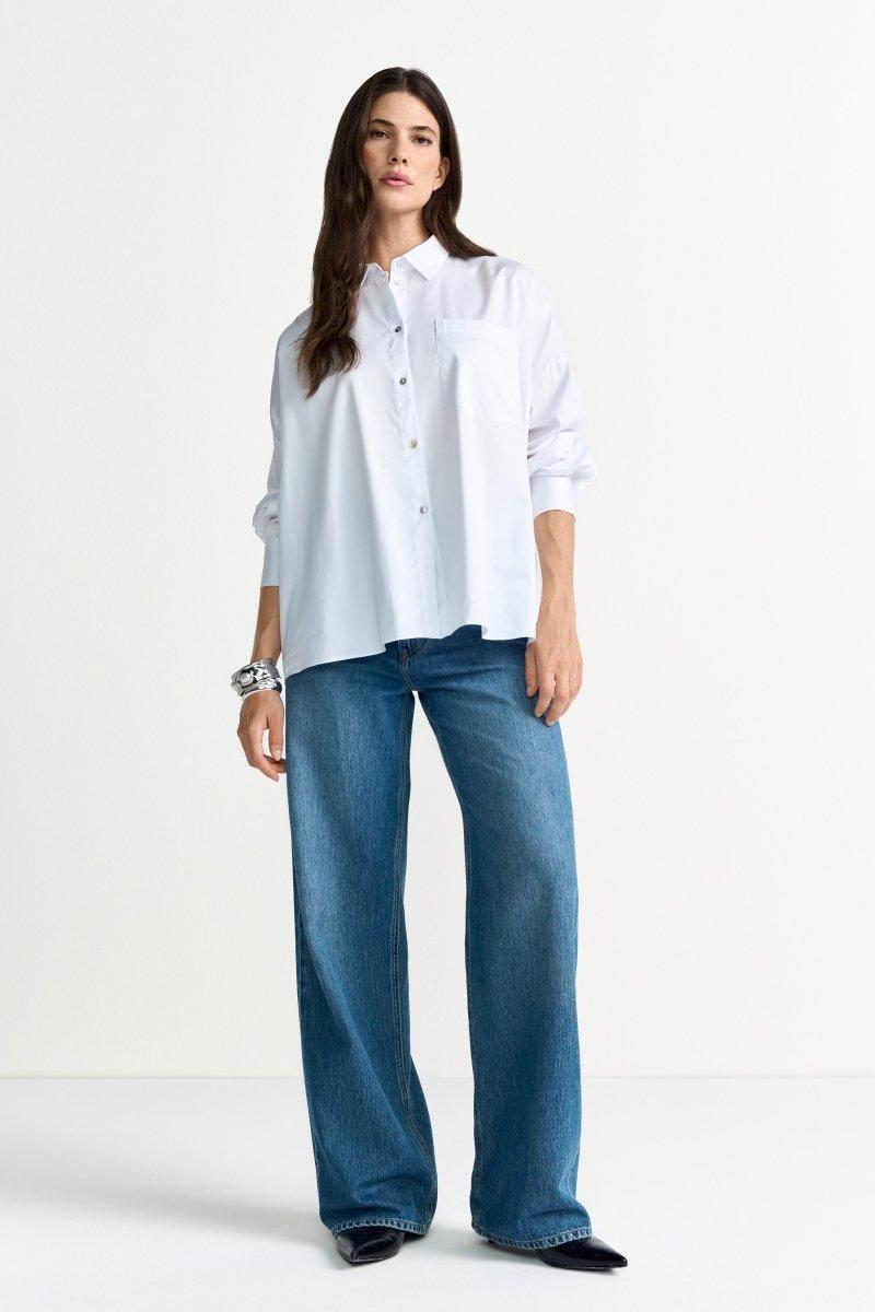 Bluse mit Perlmuttknöpfen-Rich & Royal