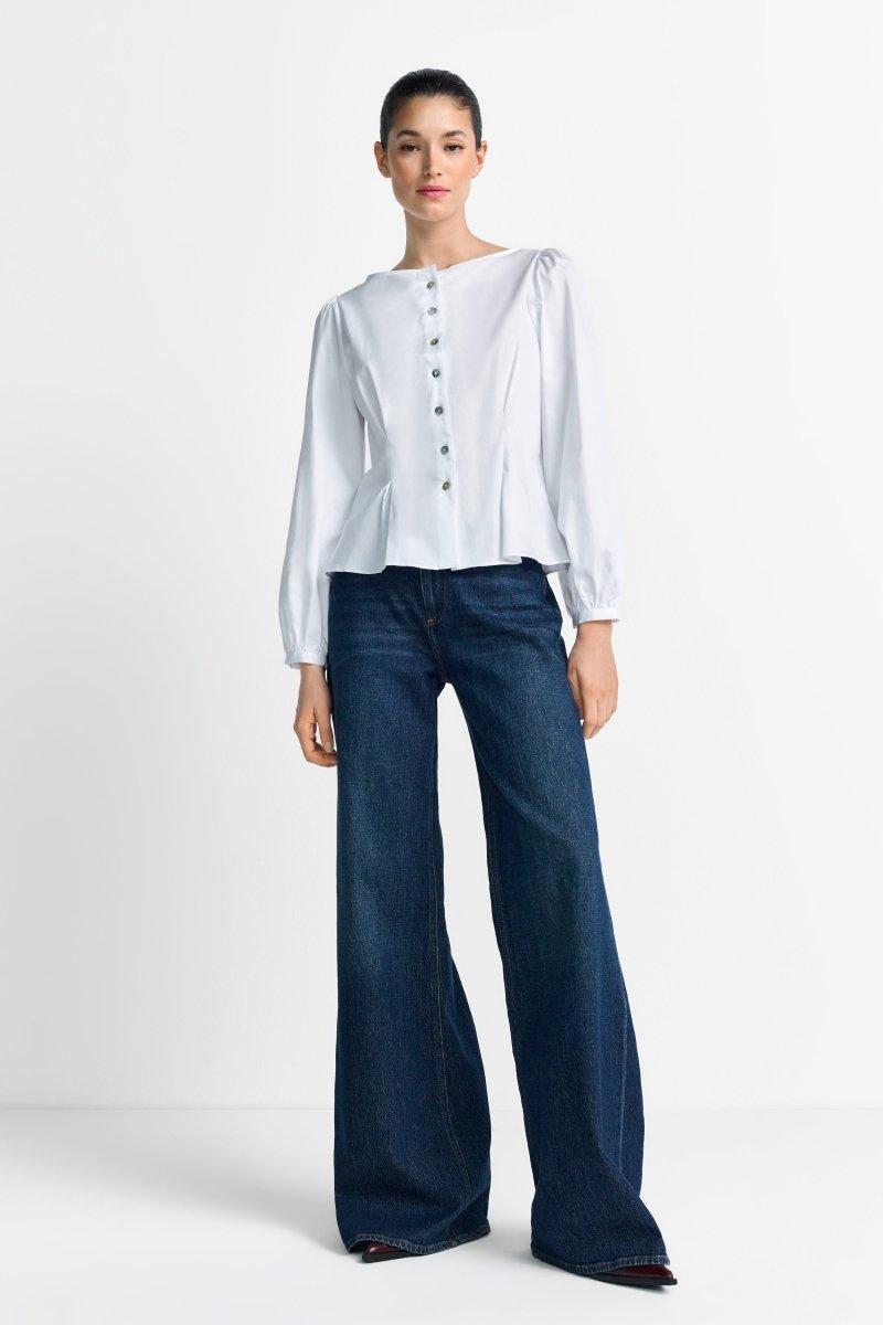 Taillierte Bluse mit Knöpfen-Rich & Royal