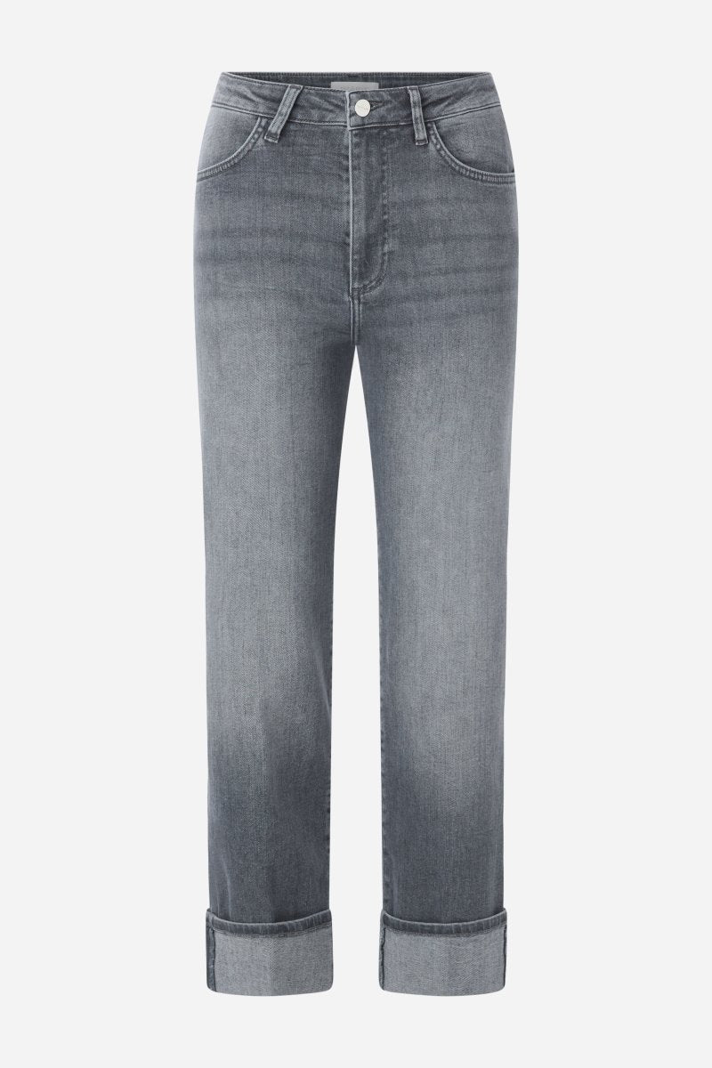 Graue Jeans mit Umschlagsaum-Rich & Royal