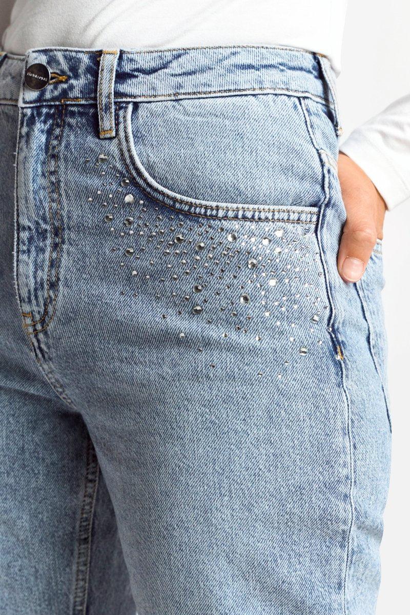 Denim mit Strassdetails-Rich & Royal