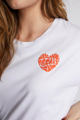 Boyfriend-T-Shirt mit Herzprint ─ 100% Bio-Baumwolle-Rich & Royal