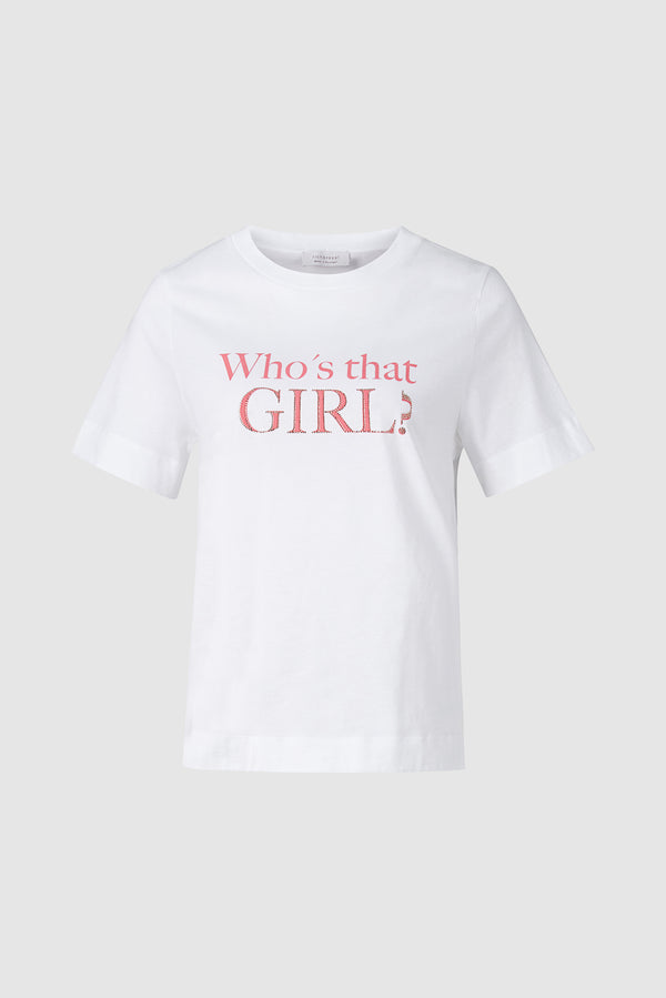 T-Shirt mit "Who's that girl?"-Statement - 100% Bio-Baumwolle-Rich & Royal