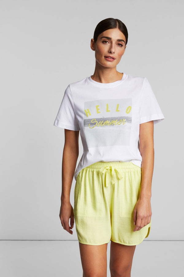 T-Shirt mit "Hello Summer"-Statement - 100 % Bio-Baumwolle-Rich & Royal