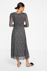 Mesh-Kleid mit Print-Rich & Royal