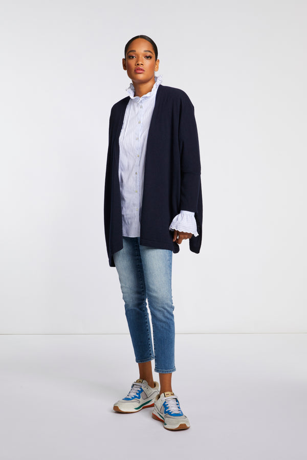 Knitted Cardigan Oversized-Rich & Royal