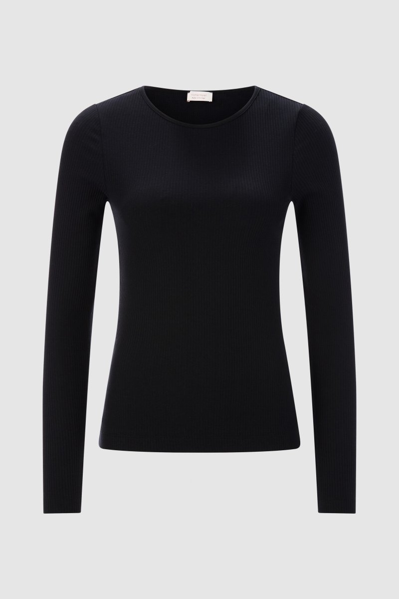 Rib-Longsleeve mit Rundhals-Rich & Royal